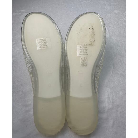 Tory Burch 25SS Mellow Mary Jane Jelly Flat Mule Sandals Size 8 NWOB Clear - Picture 6 of 9